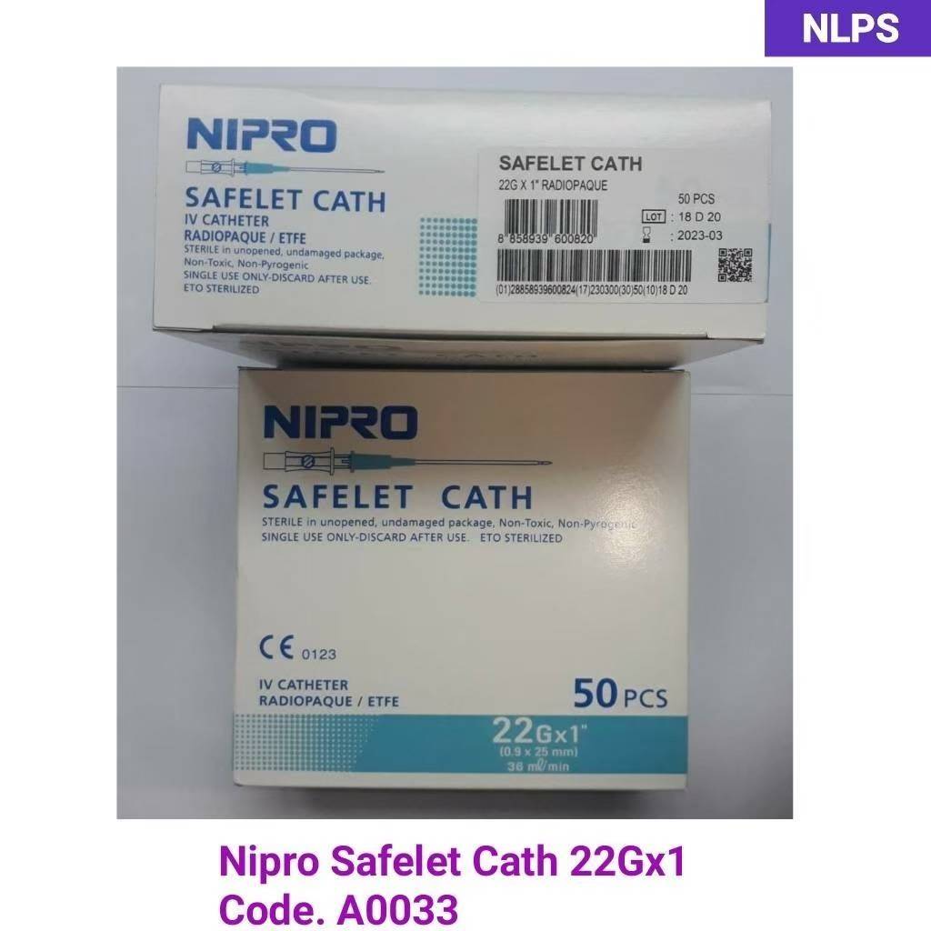 Nipro Safelet cath 22G x 1