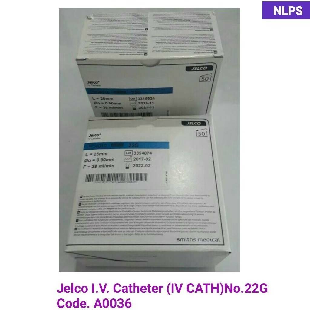 Jelco I.V. catheter (IV CATH) No. 22G